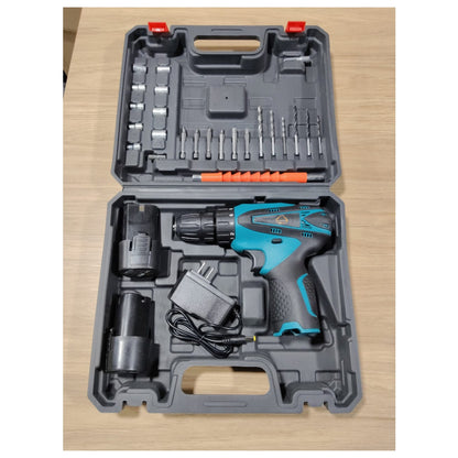 Taladro de Mano con 2 Baterías y Accesorios – Potencia y Precisión para tus Proyectos