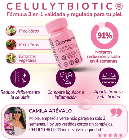 VIL CelulYtBiotic Colombia: Adiós Celulitis y Retención | Piel Firme desde Adentro